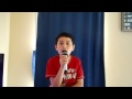 kid aged 9 sings walking in the air