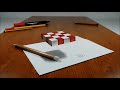 3D Trick Art on Paper, Floating chess