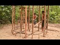 30Day We Building Private Bamboo House With Tunnel Swimming Pools