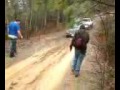 Dodge dakota pulling a bowtie outa a mud puddle