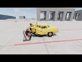 Cars VS Concrete Barrier - BeamNG Drive Crash Test