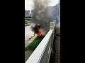 Burning electric car