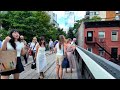 NYC Summer Walk 4k: Hudson Yards to Gansevoort Beach via High Line Midtown Manhattan June 2024