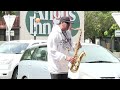 Amazing Saxophone Street Musician