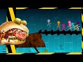 Escape The Creepy Burger - Survival Stickman Race in Algodoo