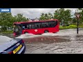 London flash floods– Cars & DLR station underwater as flood chaos hit capital in severe UK weather