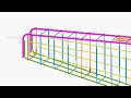 Beam reinforcement details | Varying depth cantilever beam reinforcement | 3d construction animation