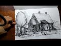 Pen Sketch | How to Draw a Farm (Inktober 2022)