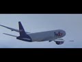 FedEx Boeing 777F takeoff from Chicago O Hare international airport