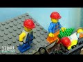 Lego Mine Flood Disaster - Tsunami Dam Breach Experiment - Wave Machine VS Emerald Mine