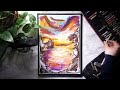 ASMR Art - Painting a Quiet Sunset (No Talking)