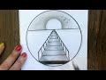 How to Draw a Cute Scenery Step by step || easy circle drawing