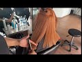 Silk press process | Must watch | Silk press on 4A natural hair | Ginger hair color