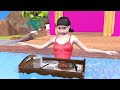 Scary Teacher 3D vs Squid Game Take Art Camera Squid Girl in Pool Nice or Error 5 Times Challenge