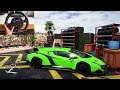 1400HP ! Lamborghini Veneno - Forza Horizon 5 | Steering Wheel Gameplay