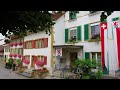 Walking Tour in Medieval town || Murten, Switzerland || 4K