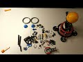 Lego Technic - Planet Earth and Moon in orbit speed build with learning