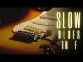 Slow Night Blues Guitar Jam Track | 12 Bar Blues in F
