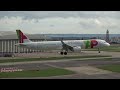 London Heathrow Runway 27R Evening Arrivals in Heavy Winds. Planespotting in 4K from Courtyard Hotel