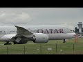 Qatar B787 Arriving & Departing Birmingham Airport on Mon 8th Jul 2024