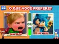 🔄 O QUE VOCÊ PREFERE? | 🌈 DIVERTIDAMENTE OU SONIC 🌀 | #quiz #oquevoceprefere #buuquiz