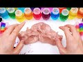 Satisfying Video Mixing Makeup Cosmetics Glitter Squishy Balls into Glossy Slime GoGo Slime ASMR