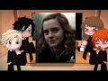 Harry Potter characters react [drarry & romione]