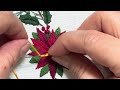 Poinsettia Christmas Wreatha Hand Embroidery Design