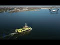 De Merwestroom - Rijkswaterstaat werkschip bij Hellevoetsluis [4k dronebeelden]