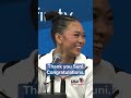 Suni Lee shares her emotions about heading back to the Olympics with the US women's gymnastics team.