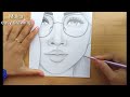 How to draw a Girl with Glasses step by step//Pencil sketch