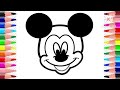 How to draw a cute Mickey, easy and simple, step by step