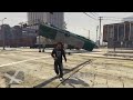 GTA V - Train hits bus that’s stuck up against some indestructible poles