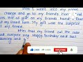 Diary entry on your visit to a friend birthday party l