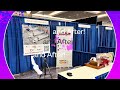 Booth set up, before and after.