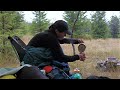 HEAVY Rain Camping: Relaxing Campfire with My Dog