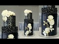 Black and White Abstract Cake Design using TEMU HAUL Supplies | Abstract Modern Cake Design | Cake