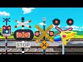 【踏切アニメ】泥の怪物に遭遇するふみきりカンカン😂😂😂Mud monster and  railroad crossing!!