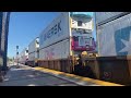 BNSF W/B Stack train going through Fullerton station 07/27/2024