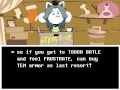Buying Temmie Armor for 9999G