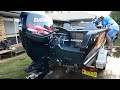 Evinrude etec 150hp HO start and run.