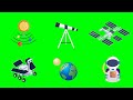 ANIMATED ICONS GREEN SCREEN | FULL HD | SPACE ICONS FREE