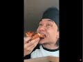 Matt Stonie eating Pizza reversed