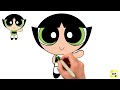 Powerpuff Girls Buttercup Drawing and Coloring | How to Draw | Saad Kids Animations