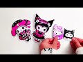 Sanrio Blind Bags Unboxing Compilation | ASMR Paper Crafts (Kuromi, My Melody)