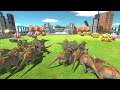 Spinosaurus VS T Rex - Dinosaurs Team Fight Tyrannosaurus Rex Evolved
