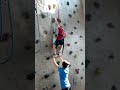 Pookaloo's first rock wall climb