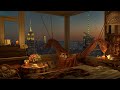 Midtown New York - Stay Warm And Cozy Bedroom 4K - Relaxing Jazz Music for Sleep, Study, Work