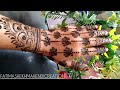 Beautiful 😘Back hand mahendi ✨Digain|| Simple Arbic💕 Easy Flower Digain||#hennaart#mahendiart#henna