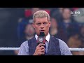 Cody Rhodes on Roman Reigns, “I have to act like the champion because the champion isn’t here.”